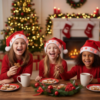 Празнични Коледни шапки с уникален дизайн и светещи акценти