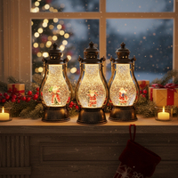 Коледен фенер с Дядо Коледа в три варианта