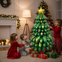 Коледна 3D елха от Коледни балони 9 части с цветни ярки акценти