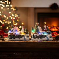 Светеща Коледна декорация с Дядо Коледа или Снежен човек – Празнична магия за вашия дом