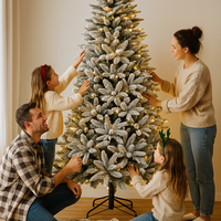 Изкуствена елха Kring Melbourne Цялата заснежена с метална стойка