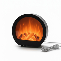 LED декоративна мини  камина с имитация на пламък