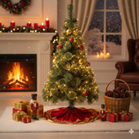 Коледна елха гъста заснежена в различни размери