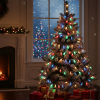 Многоцветни коледни LED лампички с камбанки - Многоцветни дължина - 5м 28бр лампички