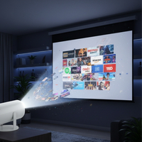 Преносим мини проектор Android 11 HDMI връзка USB AV Audio jack3.5mm ротация на 180 градуса