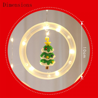 Светещ коледен гирлянд с рингове и малки коледни фигурки