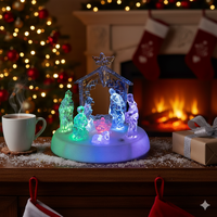 Коледна LED осветена акрилна скулптура на Рождество Христово