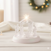 Коледна LED осветена акрилна скулптура на Рождество Христово