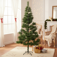 Заснежена Коледна елха с метална стойка