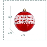 Коледна декорация Червени и бели топки