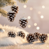 Комплект от 6 или 12 броя коледни шишарки