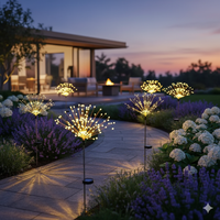 Коледна украса Фенер със 120 светодиода и Соларен панел