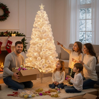 Изкуствена коледна елха - бяла