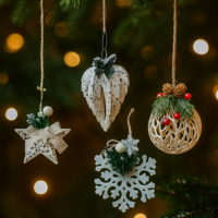 Коледна декорация за елха или празнични аранжировки