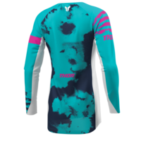 Дамско мотокрос джърси THOR LAUNCHMODE BLEACH WHITE/AQUA
