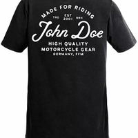 Мото тениска JOHN DOE JD LETTERING BK