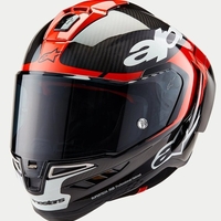 Каска ALPINESTARS Supertech R10 Team Black/Carb/Fluo Red/White