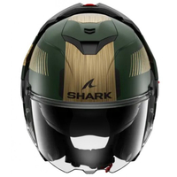 Модуларна каска SHARK OXO SIKTER Mat Green Chrome Gold