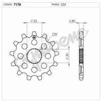 Предно зъбчато колело (пиньон) TROFEO 367178Z14
