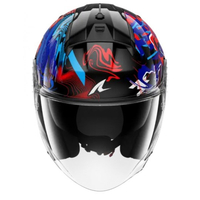 Каска за скутер SHARK SKWAL JET PRANZ Mat Black/Blue/Red