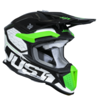 Mотокрос каска Just1 J-18 F Hexa Green Fluo/White/Titanium