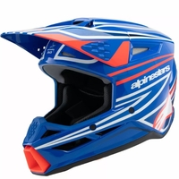 Детска мотокрос каска ALPINESTARS SM3 WURX BLUE/RED/WT/BK