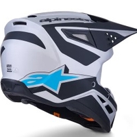 Мотокрос каска ALPINESTARS SM3 HEAT SILV/BL/BLK