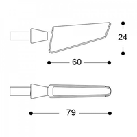 LED мото мигачи BARRACUDA SQ-LED B-LUX BLACK