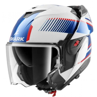 Модуларна каска SHARK OXO SIKTER White Chrome Blue