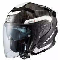 Скутерова каска Premier JT5 Carbon MA 8 BLACK/WHITE