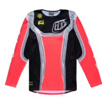 Mотокрос джърси TROY LEE DESIGNS SE PRO Stripes Jersey - Infra Red/Black