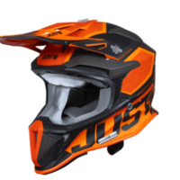 Mотокрос каска Just1 J-18 F Hexa Orange/Titanium/Black