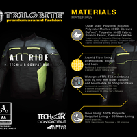 Дамско мото яке TRILOBITE 2092 All ride Tech-Air BLACK