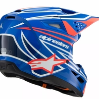 Детска мотокрос каска ALPINESTARS SM3 WURX BLUE/RED/WT/BK