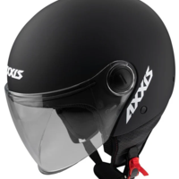 КАСКА ЗА СКУТЕР AXXIS SQUARE S SOLID BLACK МАТТ