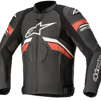 Кожено яке ALPINESTARS GP PLUS R V3 RIDEKNIT Black/White/Bright Red