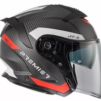 Скутерова каска Premier JT5 Carbon MA BLACK/RED