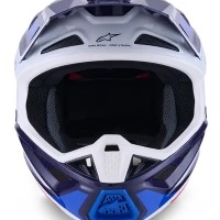 Мотокрос каска ALPINESTARS SM7 RISE BLUE/WHITE