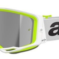 Мотокрос очила ALPINESTARS VISION 8 WORDMARK WHITE YLLW FLUO Mirror SILVER