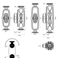 QUAD LOCK 360 двойно въртящо се рамо - малка версия