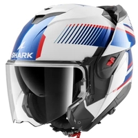 Модуларна каска SHARK OXO SIKTER White Chrome Blue