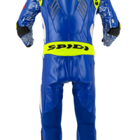 Кожен мото екип с гърбица SPIDI TRACK REPLICA EVO BLUE/YELLOW