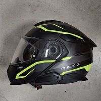 Каска NEXX X.LIFETOUR FLIP UP PRO MILE NEON GRAY L - ВЪРНАТА БРОЙКА