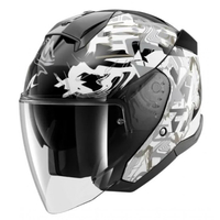 Каска за скутер SHARK SKWAL JET PRANZ Black/White/Gold