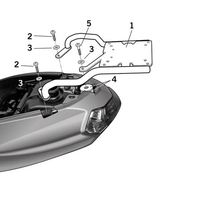 Монтажен комплект за куфари SHAD TOP MASTER PEUGEOT KISBEE 50 '13