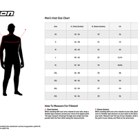 Кожен мото елек ICON VEST RED D3O