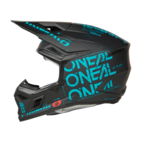 Мотокрос каска O'NEAL 3SERIES STATIC BLACK/TEAL V.25