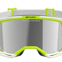 Мотокрос очила ALPINESTARS VISION 8 WORDMARK WHITE YLLW FLUO Mirror SILVER