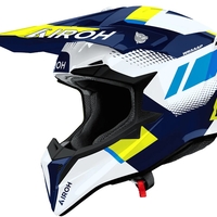 Мотокрос каска AIROH WRAAAP VISION Yellow/Blue Gloss