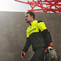 Текстилно  мото  яке SHIMA DRIFT  BLACK/YELLOW FLUO
